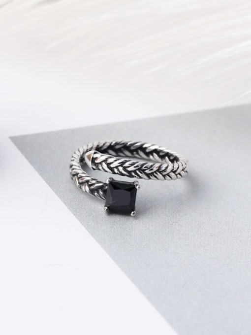 Braided ring sterling silver